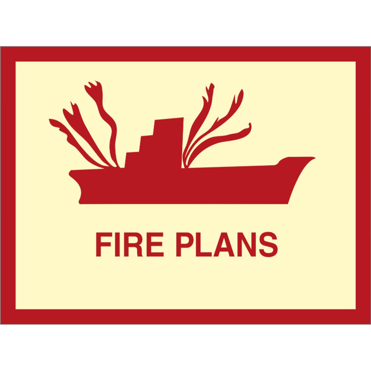 Fire plans - Efterlysende Vinyl HI150 - 300 x 400 mm