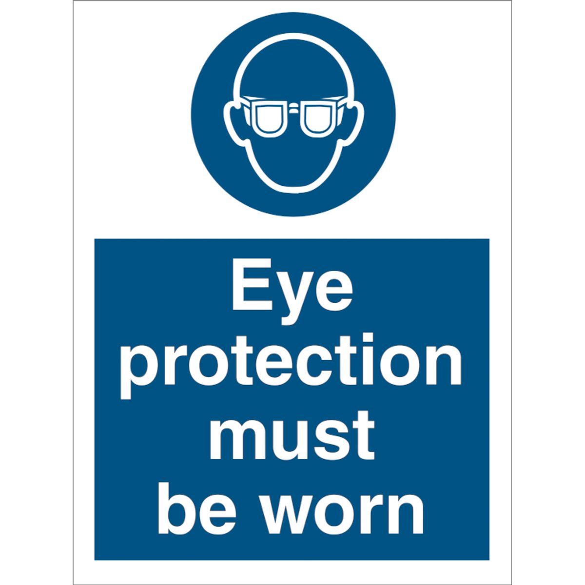 Eye protection must be worn - Selvklæbende vinyl - 200 x 150 mm