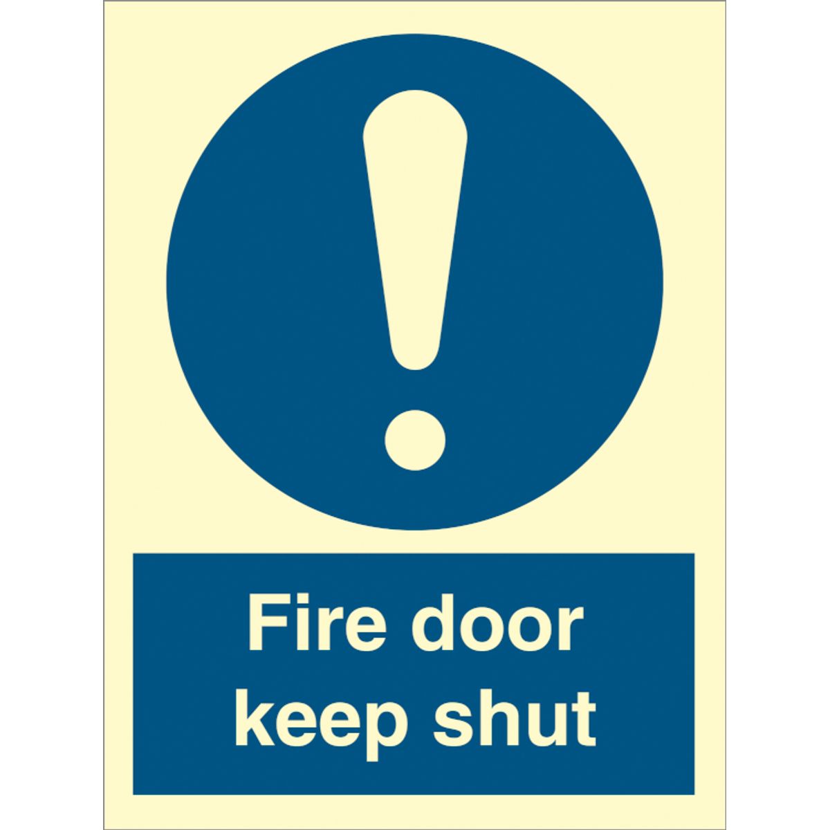 Fire door keep shut - Efterlysende plast HI150 - 200 x 150 mm