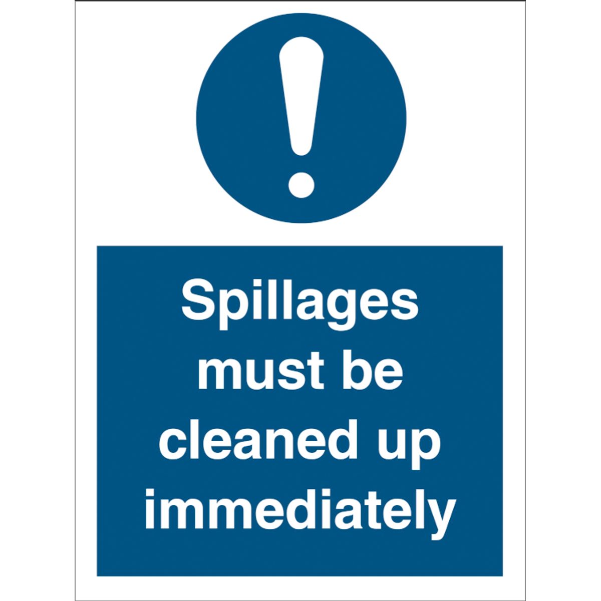 Spillages must be cleaned up immediately - Selvklæbende vinyl - 200 x 150 mm