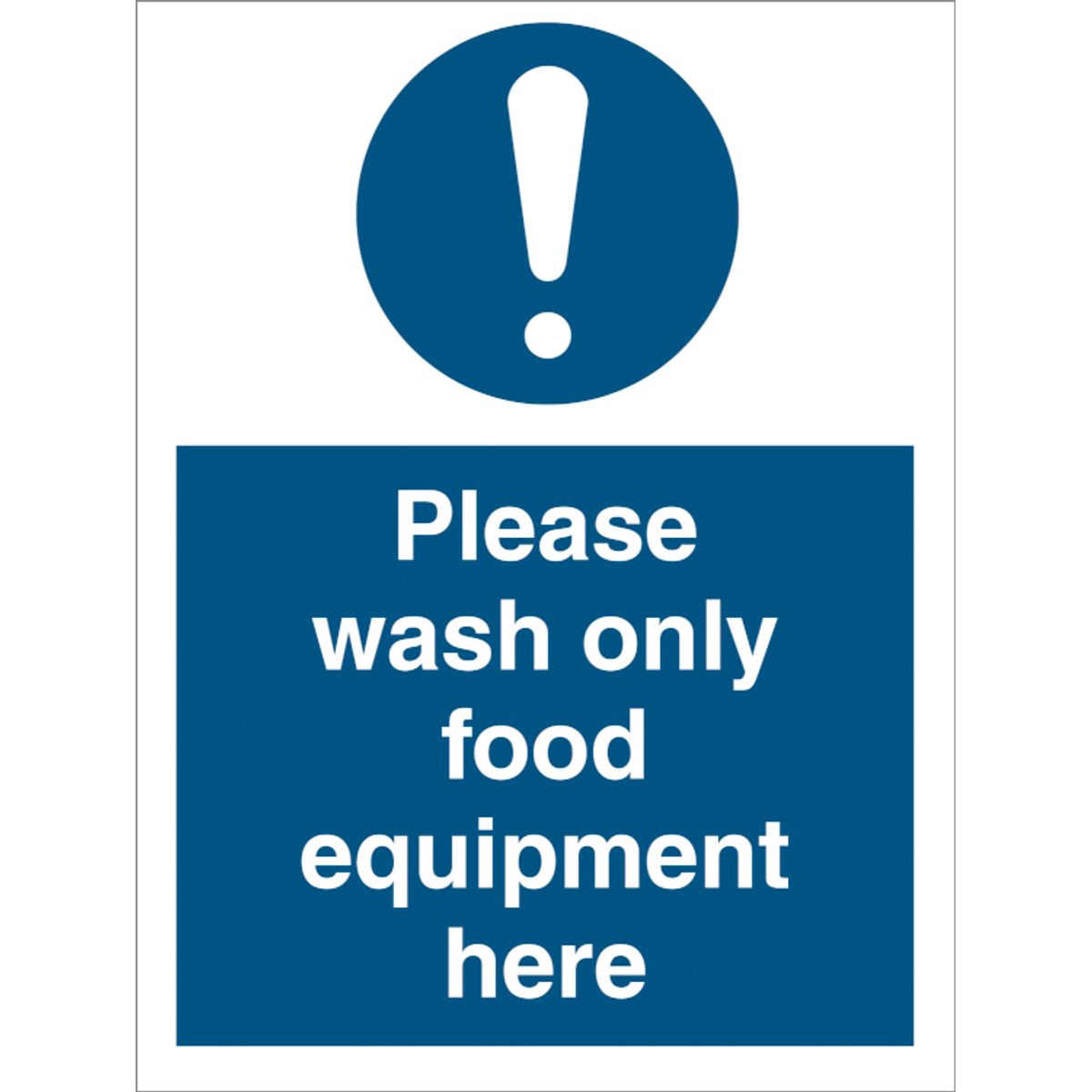 Please wash only food equipment here - Selvklæbende vinyl - 200 x 150 mm