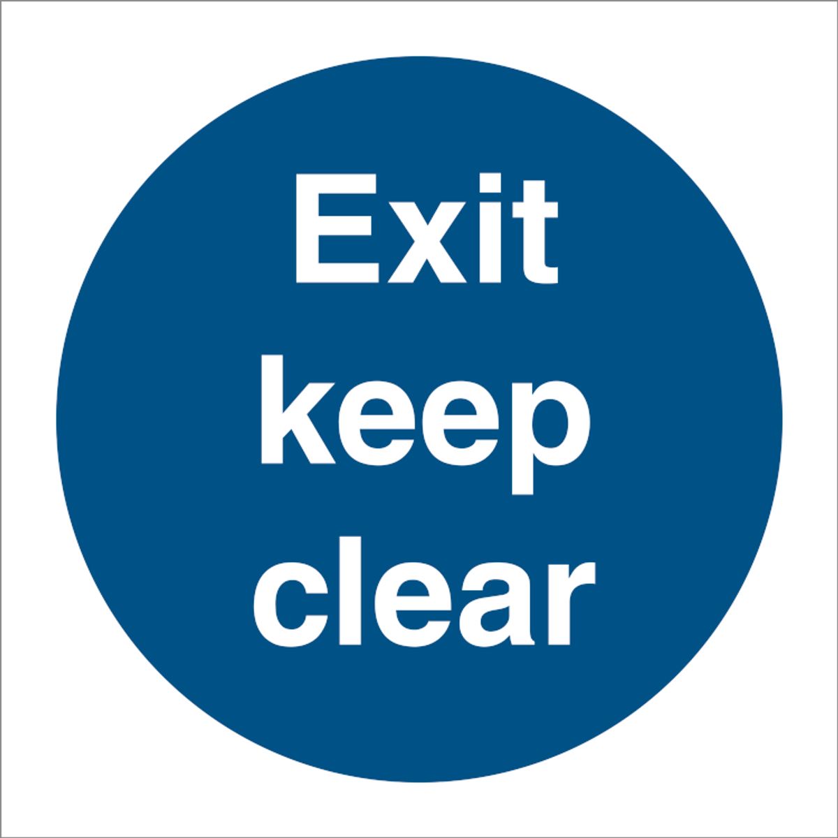 Exit keep clear - Selvklæbende vinyl - 150 x 150 mm