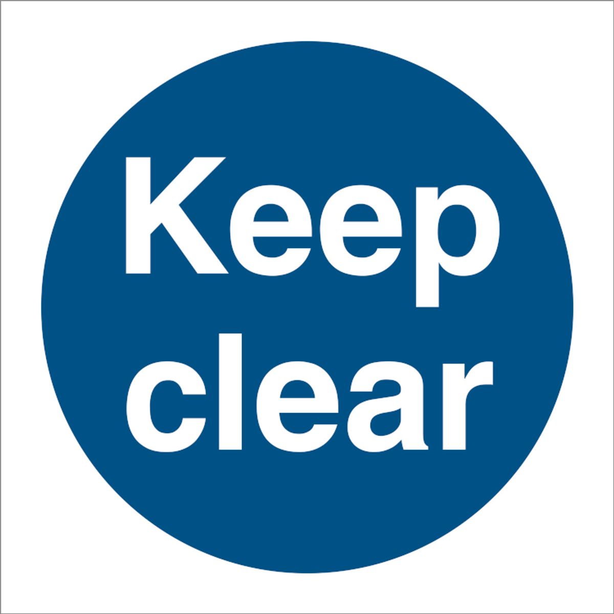 Keep clear - Plast - 150 x 150 mm