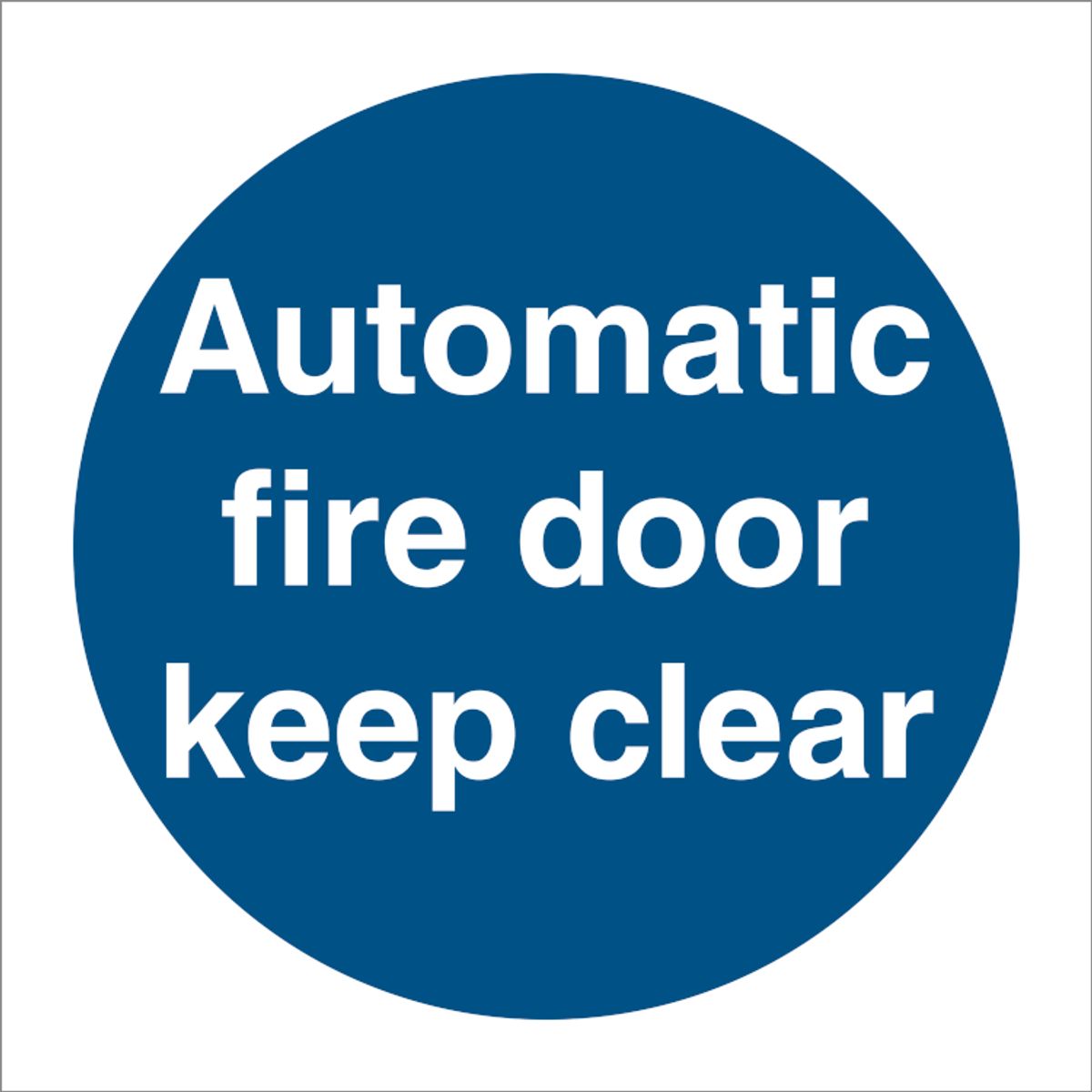 Automatic fire door keep clear - Plast - 150 x 150 mm