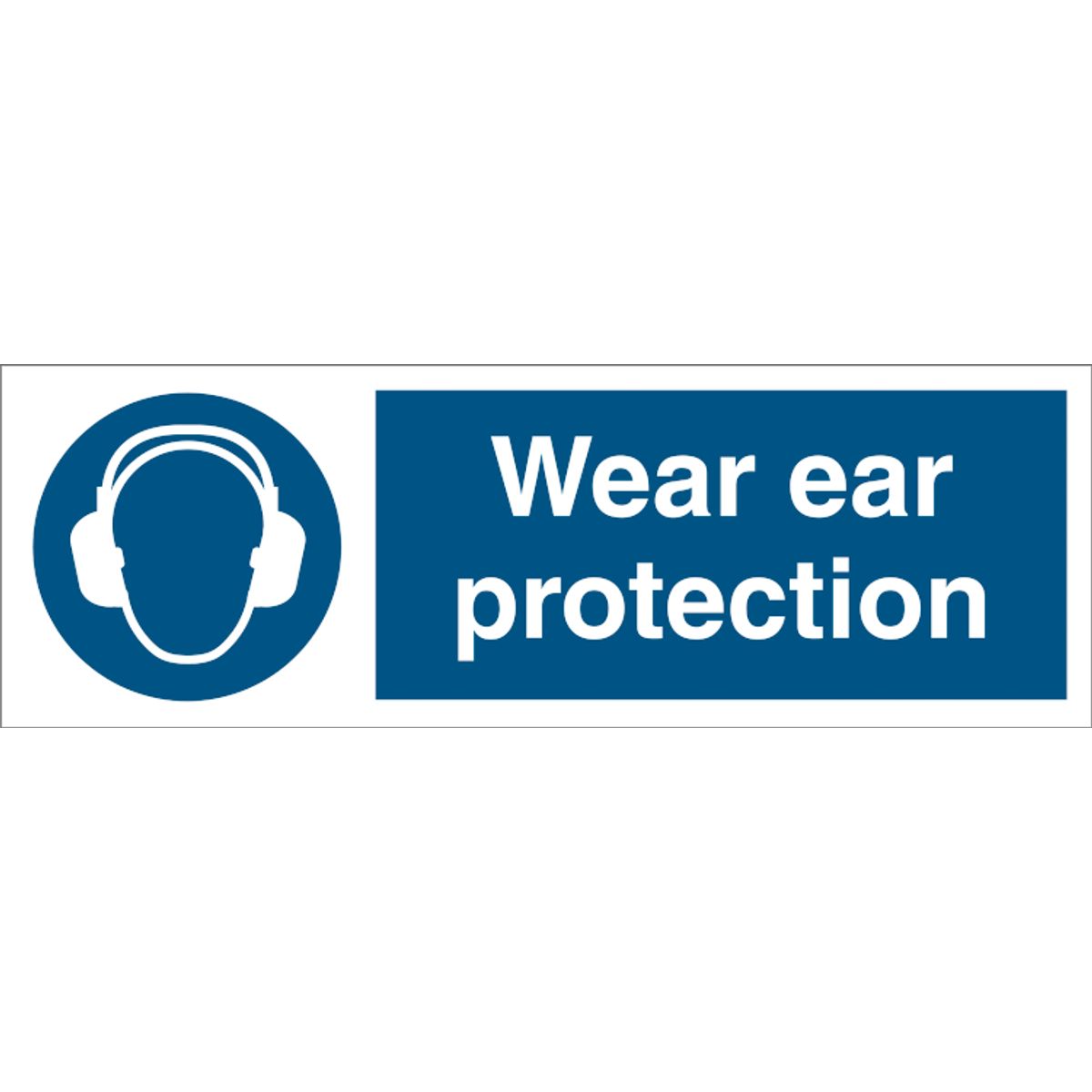 Wear ear protection - Plast - 100 x 300 mm