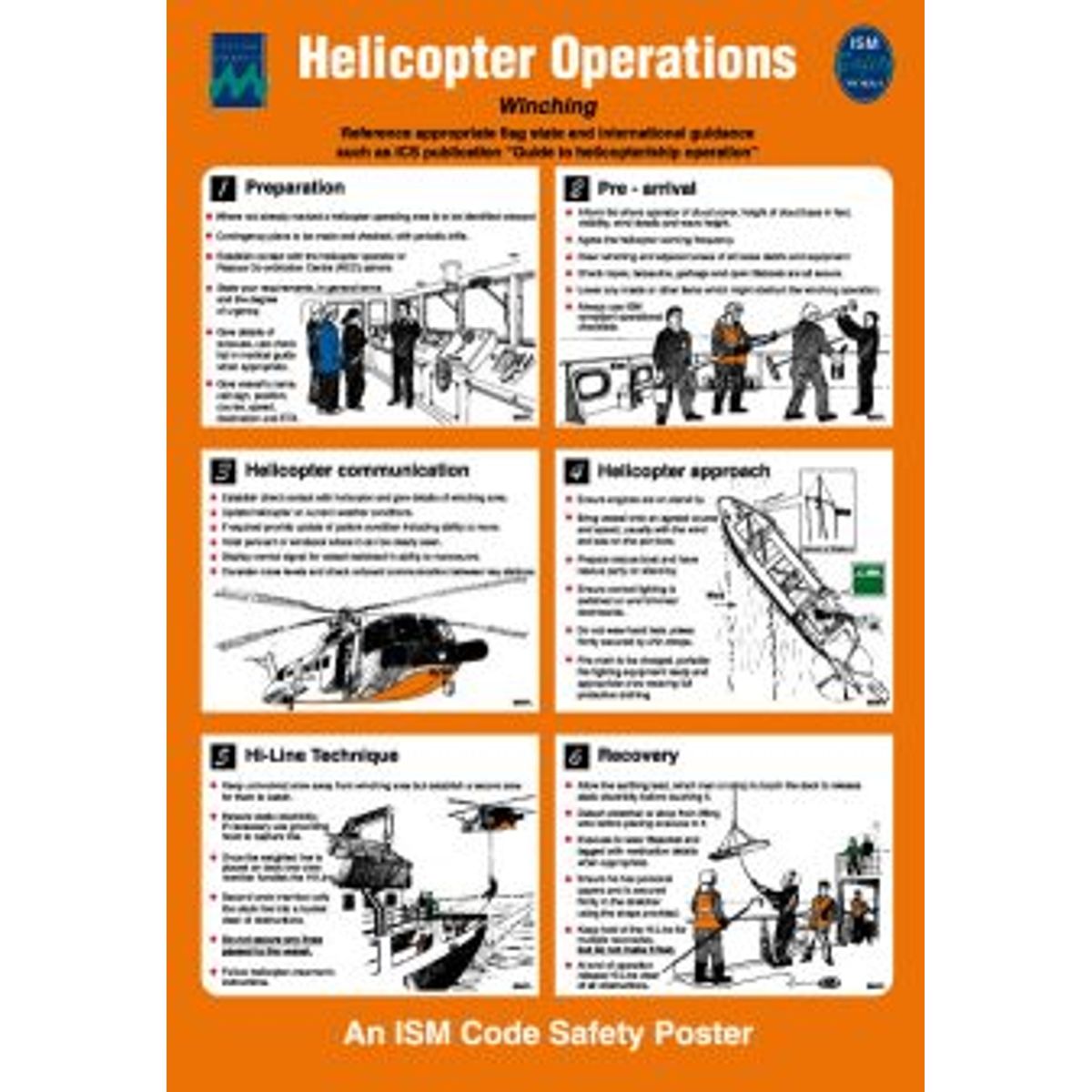 Helicoptor operations - winching - Selvklæbende vinyl - 475 x 330 mm