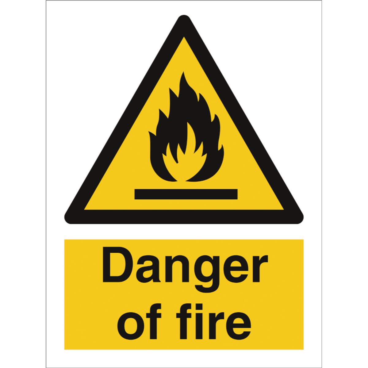 Danger of fire - Plast - 200 x 150 mm