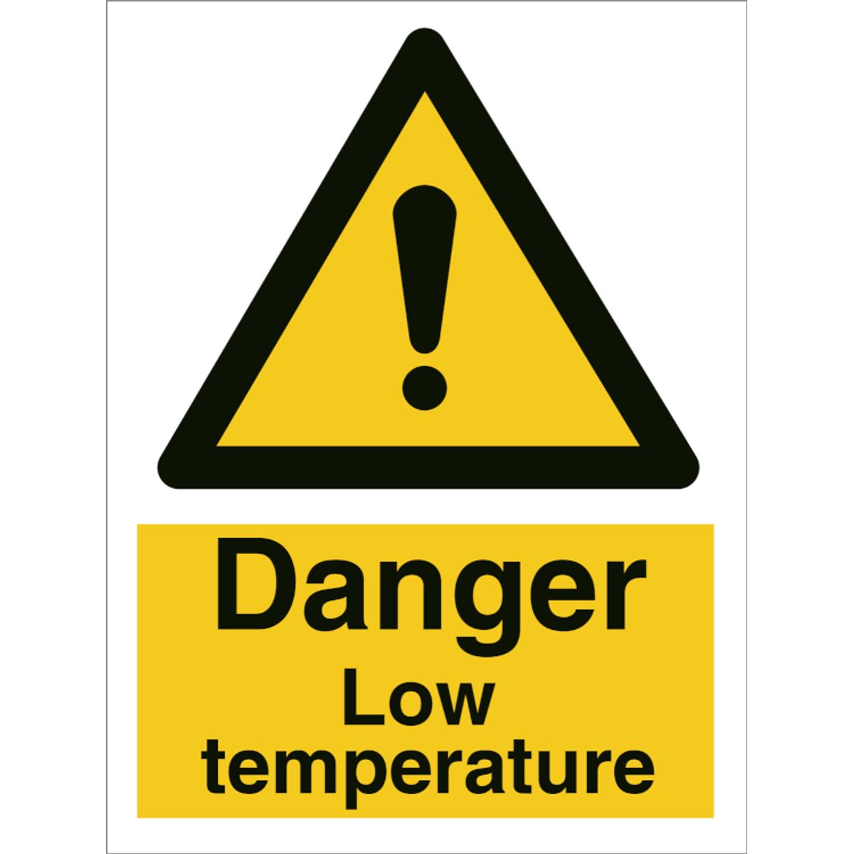 Danger low temperature - Plast - 200 x 150 mm