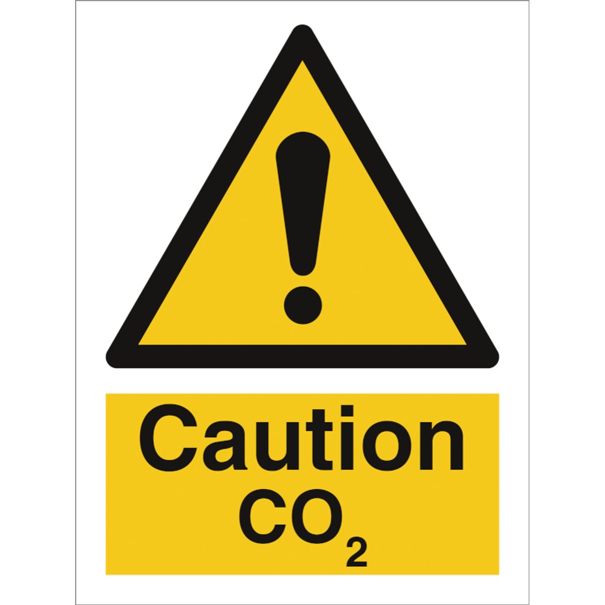 Caution CO2 - Plast - 200 x 150 mm