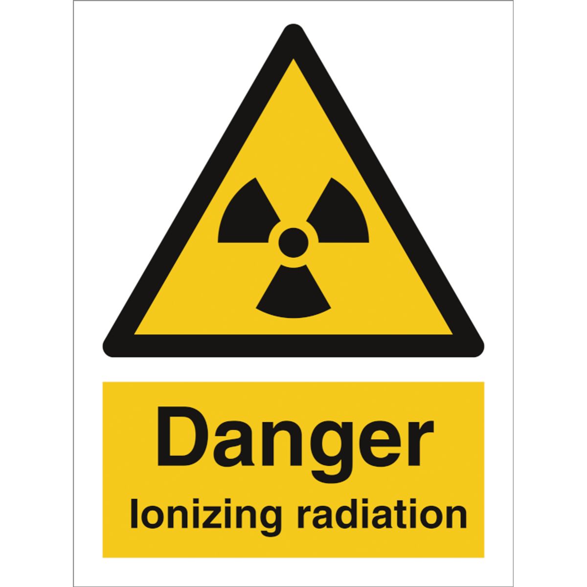 Danger Ionizing radiation - Plast - 200 x 150 mm