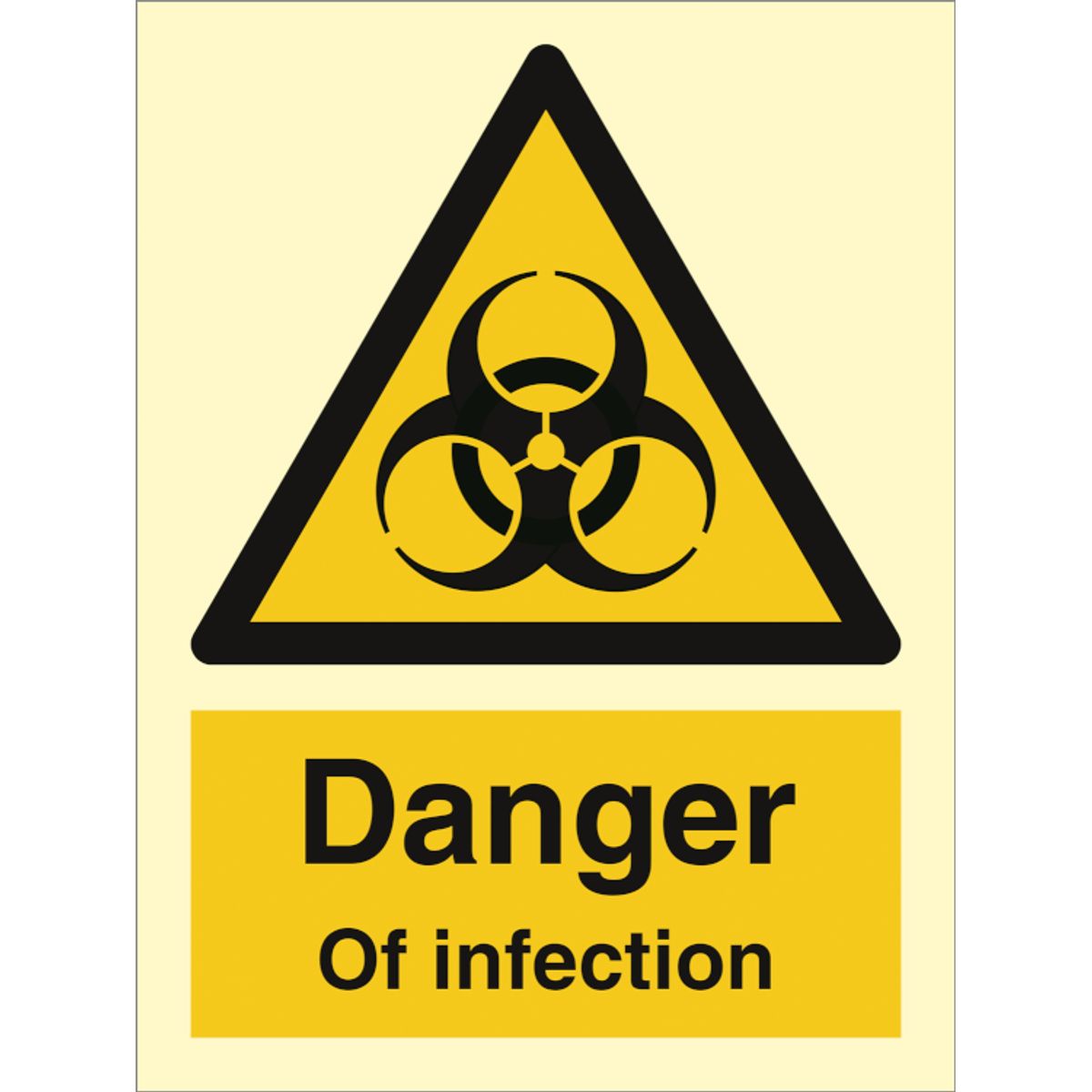 Danger of infection - Efterlysende plast HI150 - 200 x 150 mm