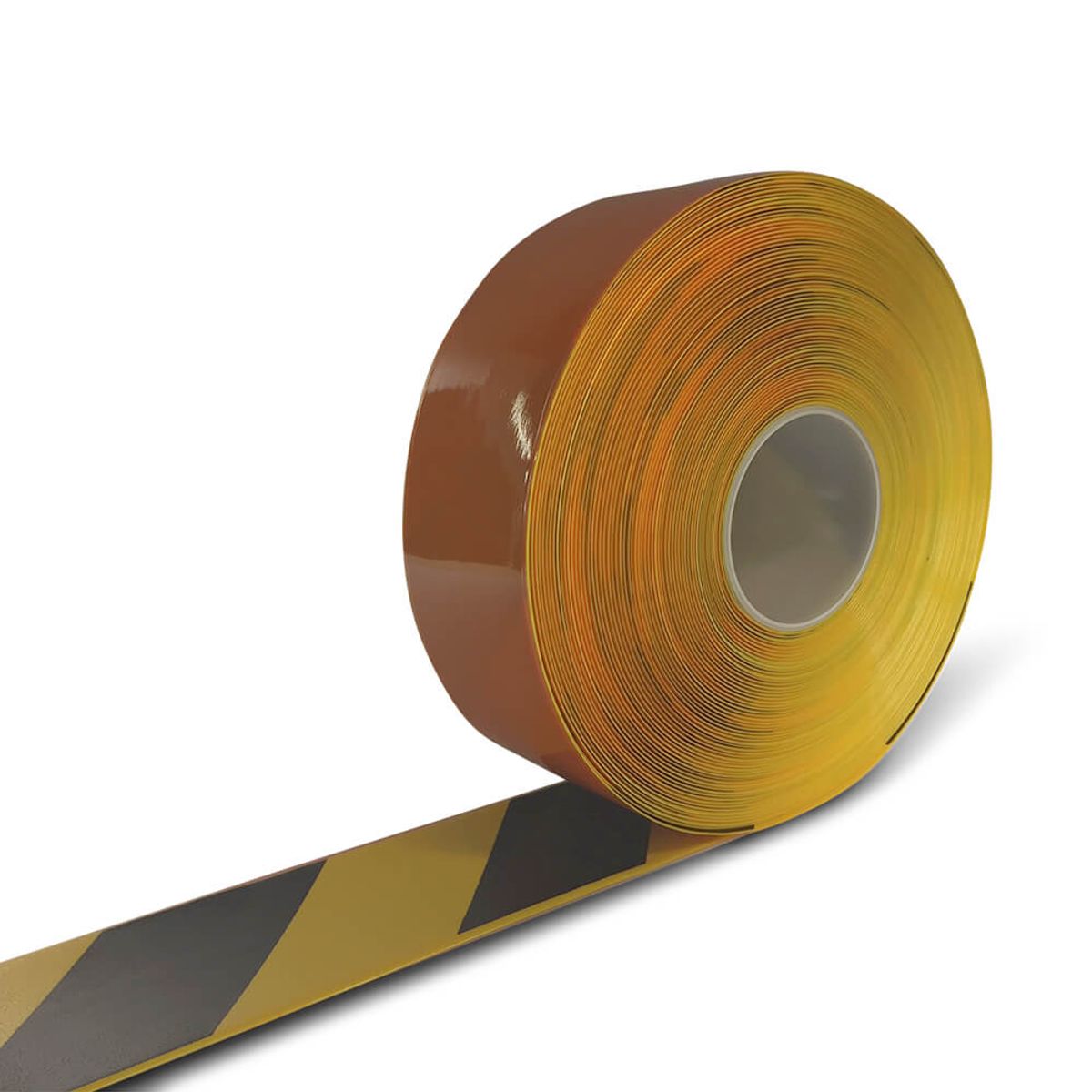 DENFOIL Line Marking tape - Sort/gul - 50 mm x 30 m