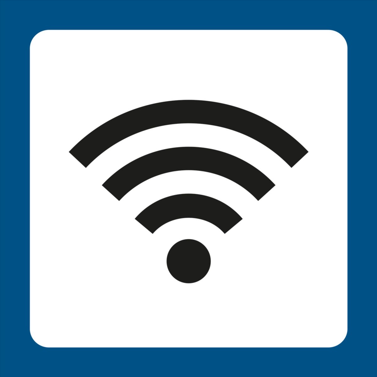 Wi-Fi piktogram - Plast - 200 x 200 mm