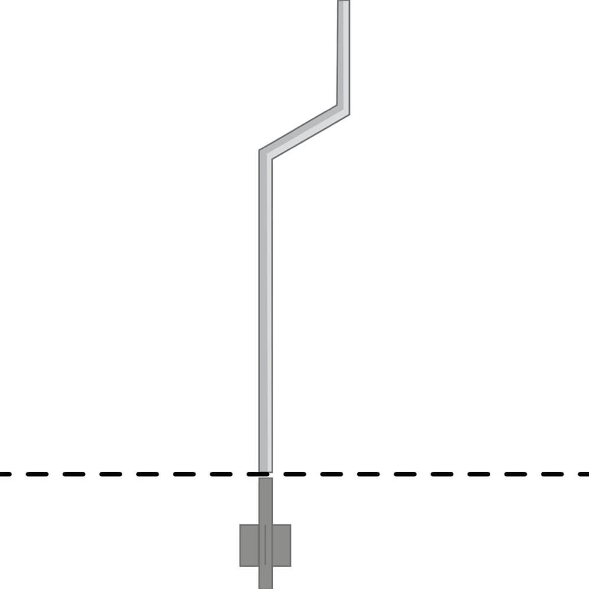 Forkrøbbet stander til 70 cm tavle - Varmgalvaniseret