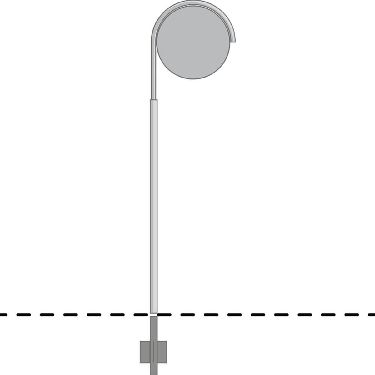 Buet stander til rund Ø 70 cm trafiktavle