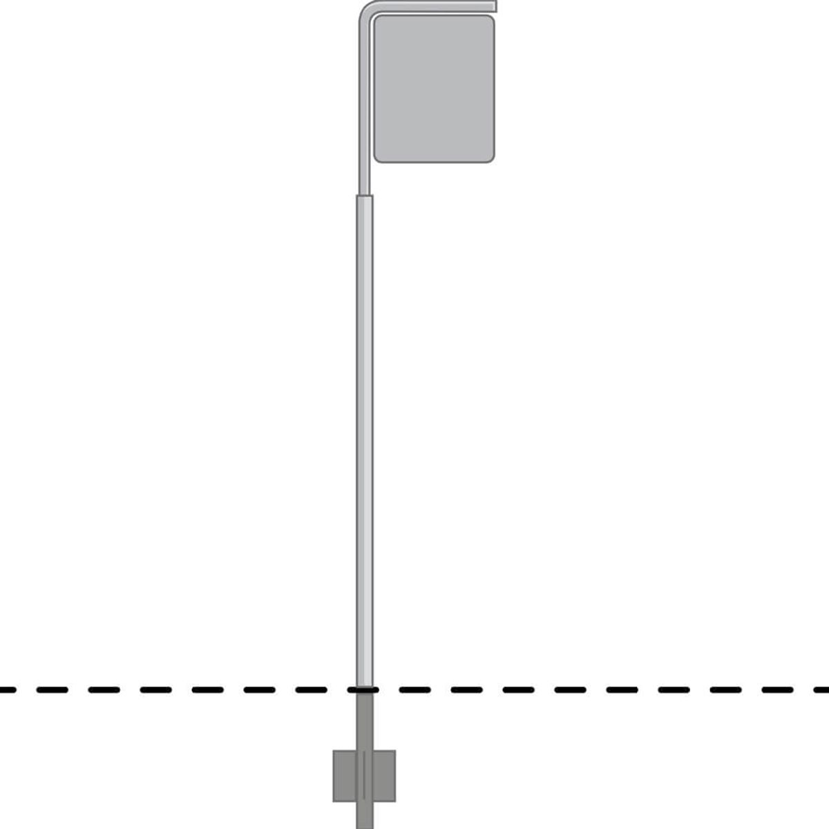 Høj galgestander til 60 x 50 cm trafiktavle