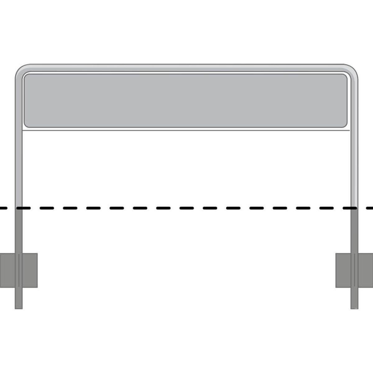 Lav galge til 23,5x175 cm tavle