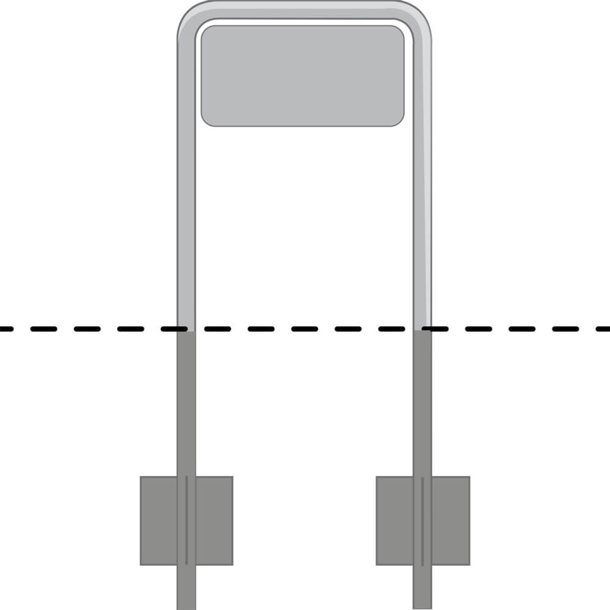 Lav, smal galge til 30x70 cm tavle