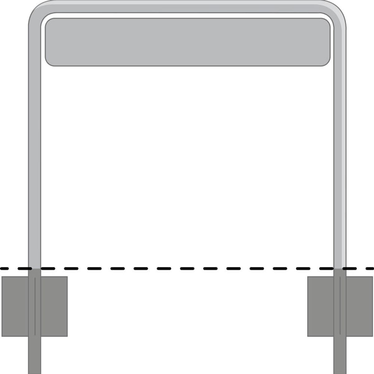 Lav galge til 16x80 cm tavle