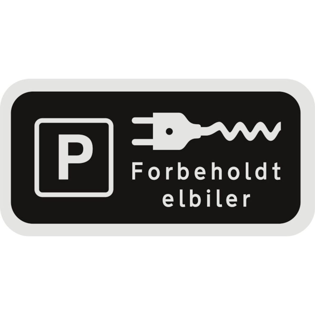 Forbeholdt elbiler 3 mm alu-sandwichplade med refleks. 25 x 50 cm