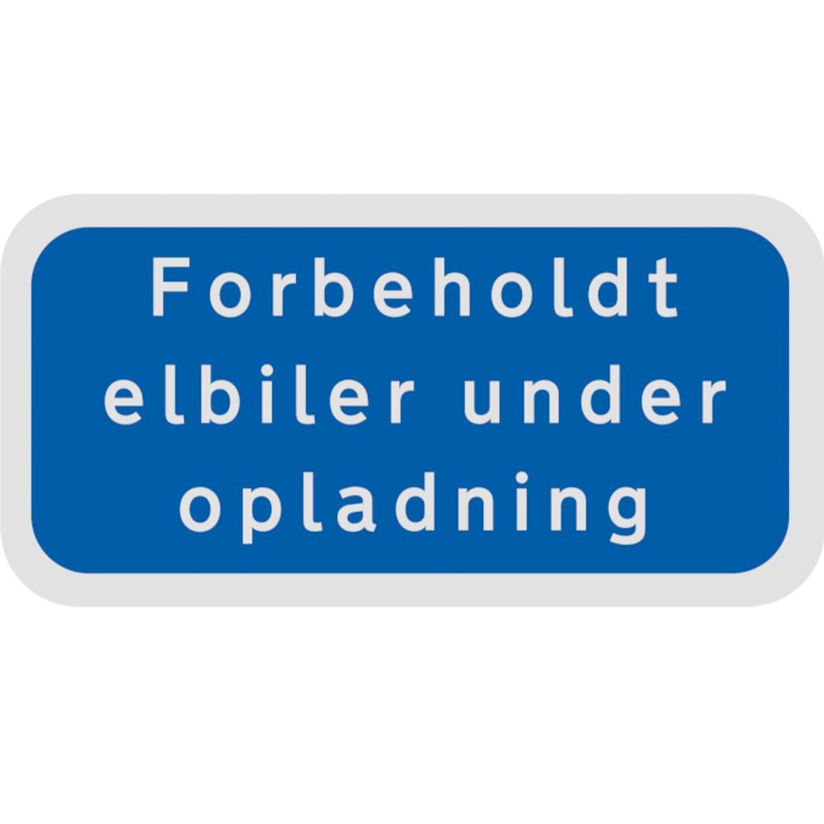 Undertavle - Forbeholdt elbiler under opladning