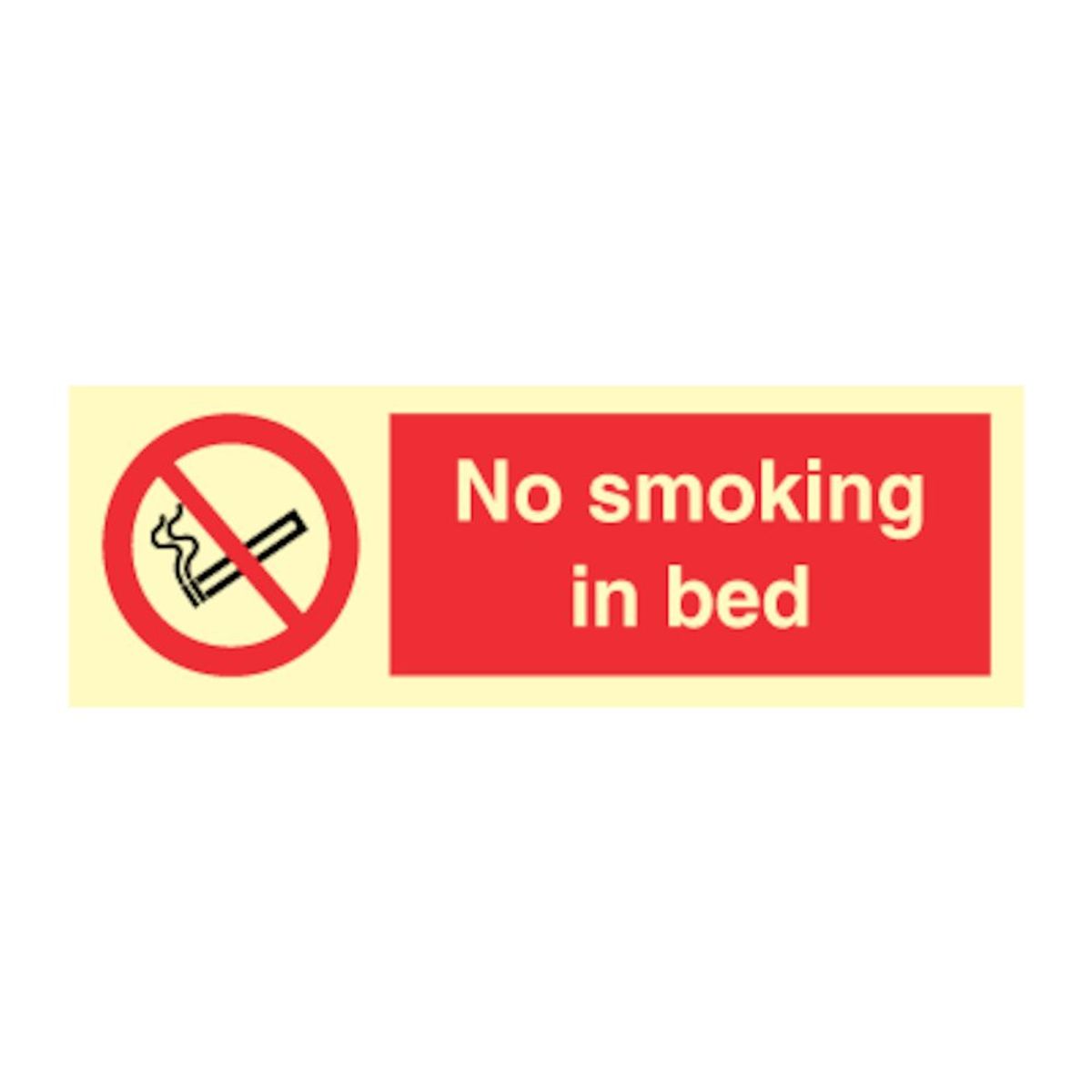 No smoking in bed - Selvklæbende vinyl - 100 x 300 mm