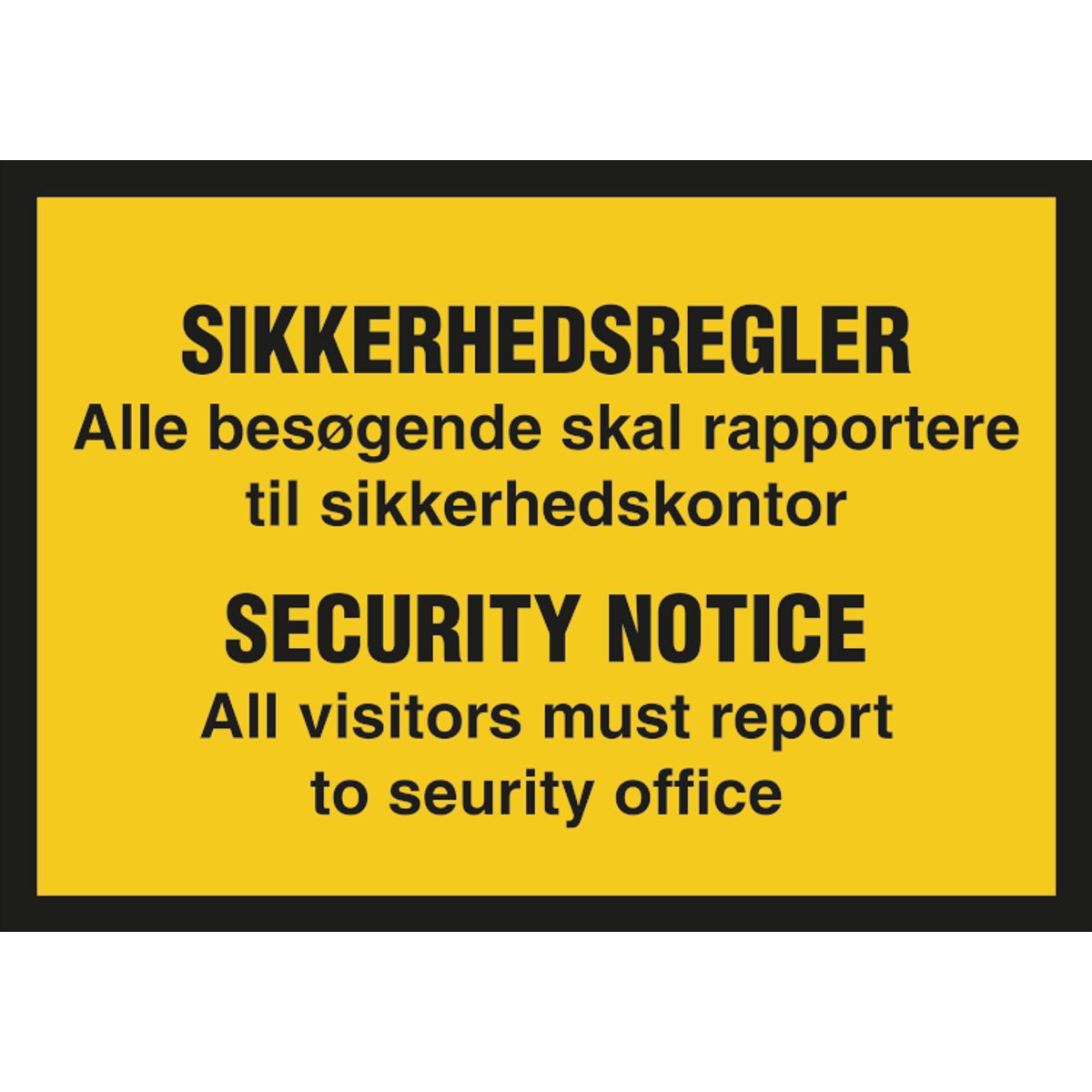 Sikkerhedsregler - Security notice Refleks alu. (A4) 210 x 297 mm