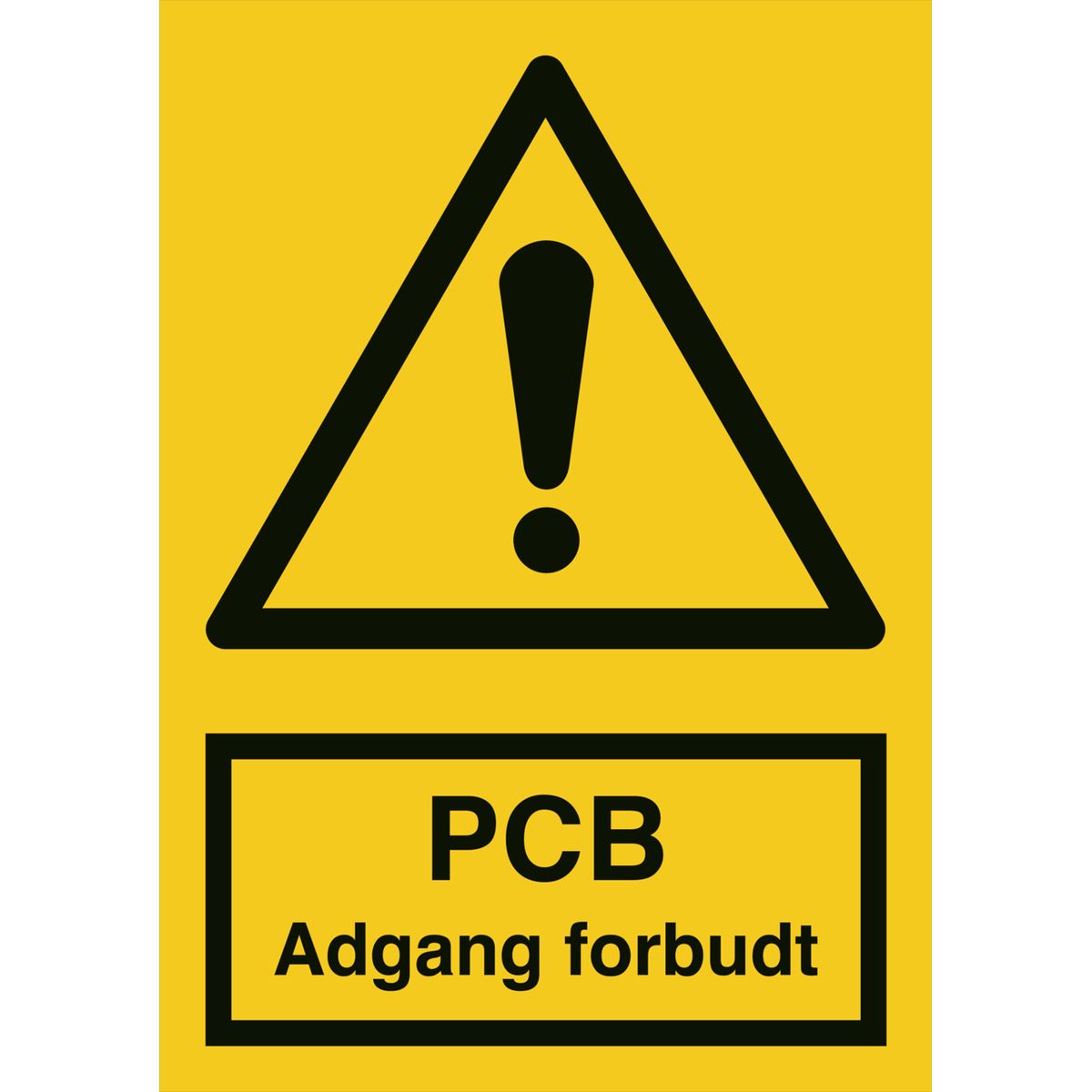 PCB adgang forbudt - Advarselsskilt - ISO7010