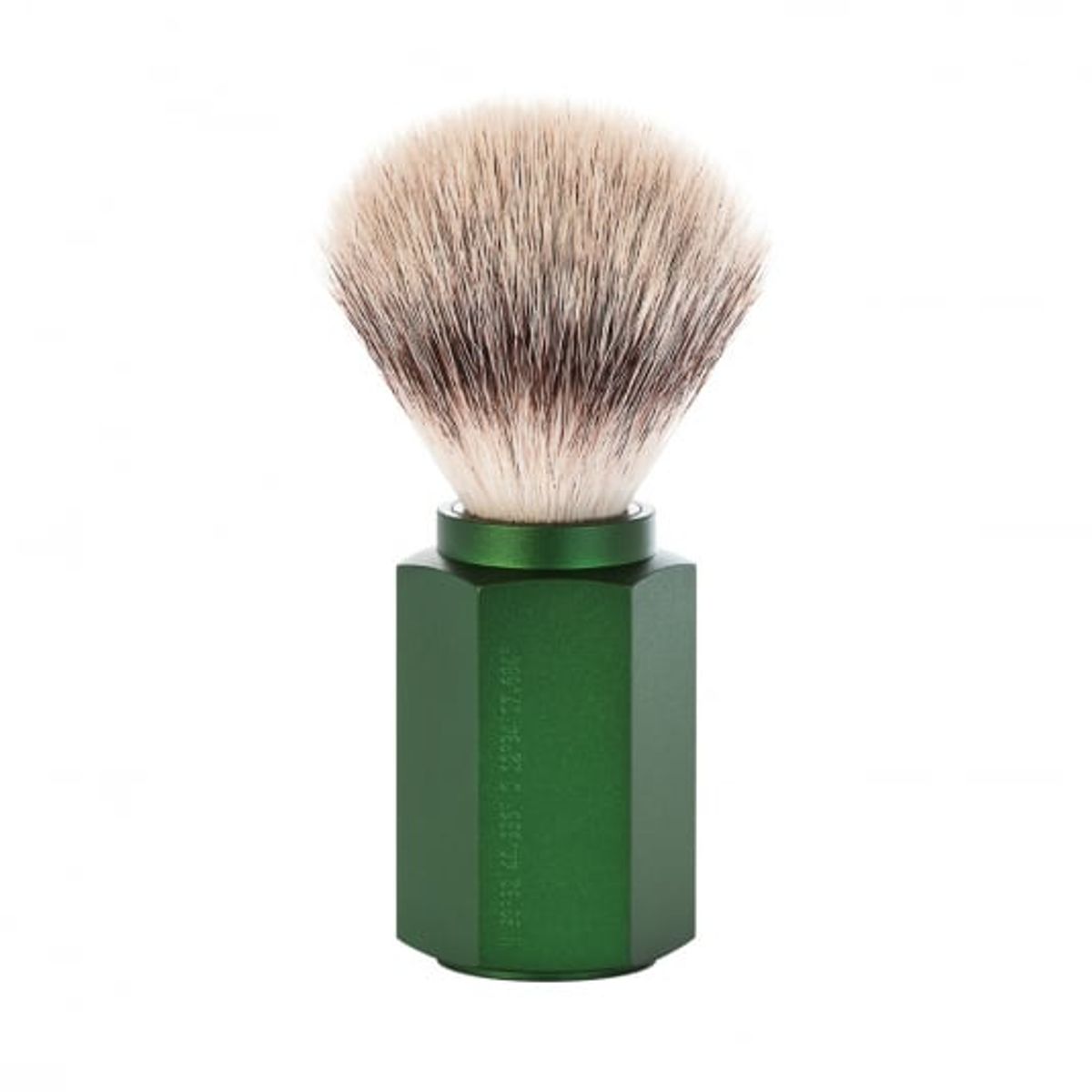 Mühle x Mark Braun Hexagon Silvertip Fiber ® Barberkost, Aluminium Forest (21 mm)