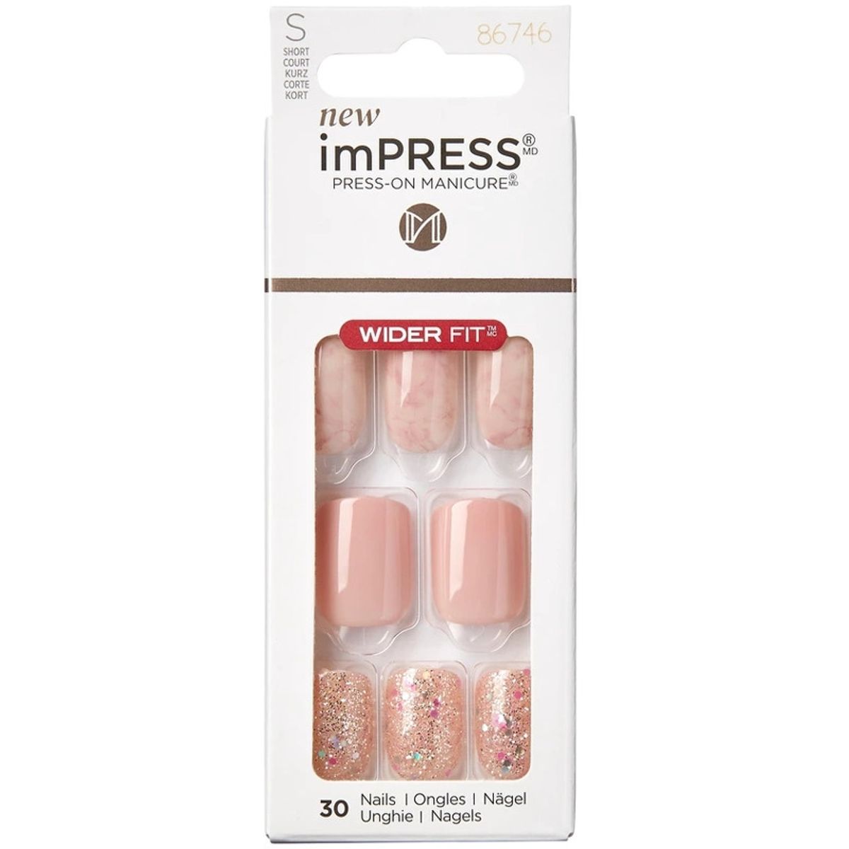 Kiss ImPRESS Press-On Nails Wider Fit - Just A Dream