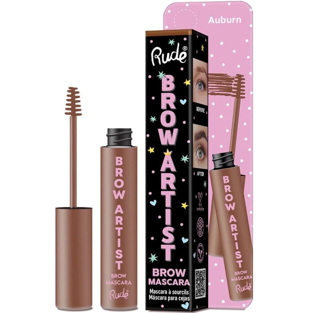 Rude Cosmetics Brow Artist Brow Mascara 3,5 ml - Auburn