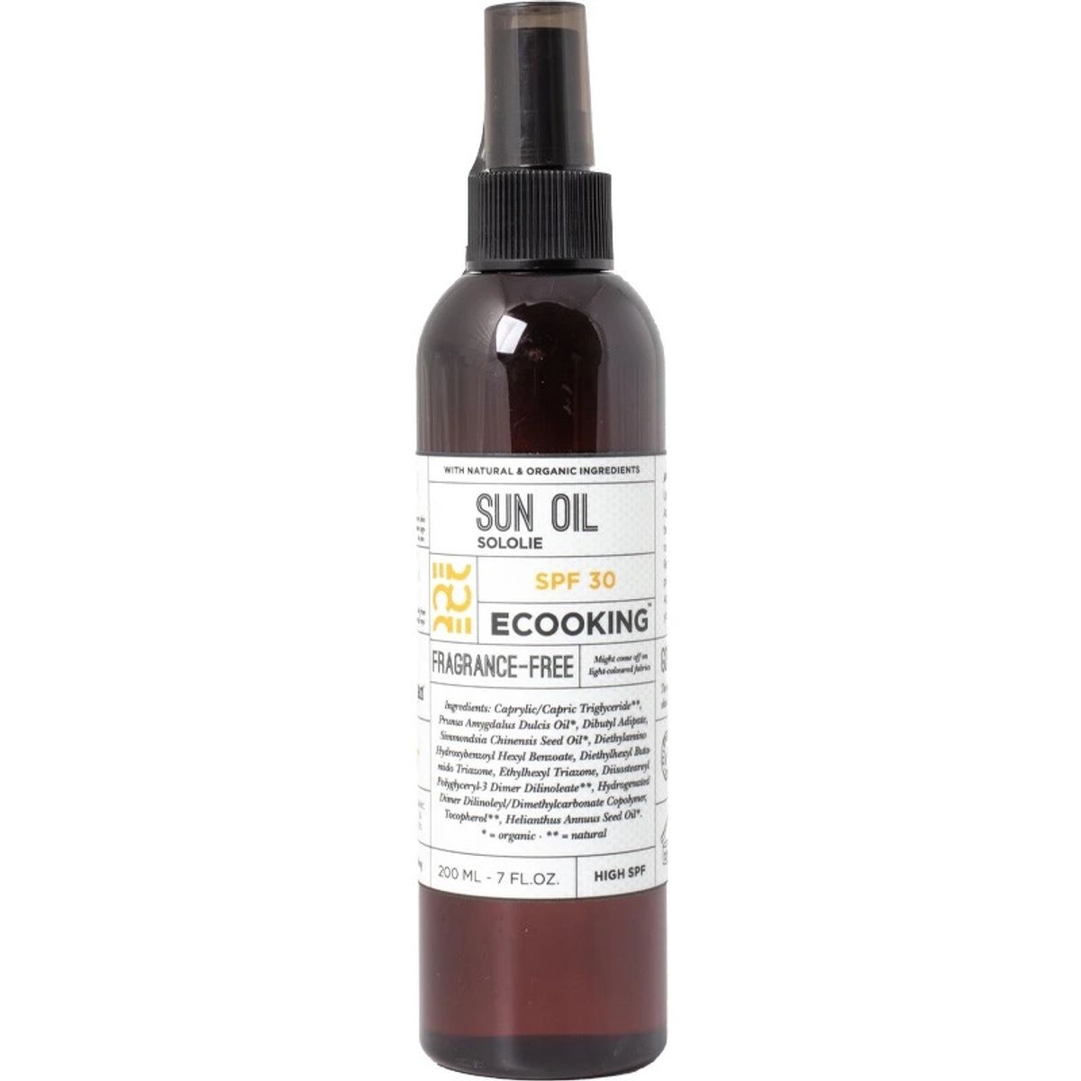 Ecooking Sun Oil Fragrance Free SPF 30 - 200 ml