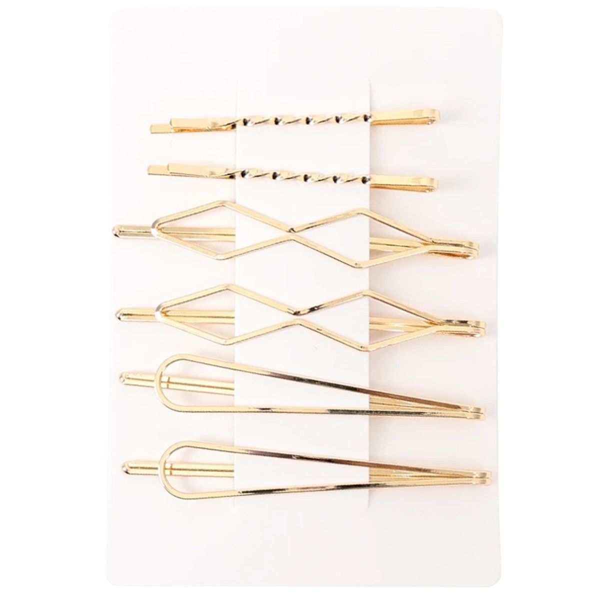 NICMA Styling Golden Hair Pins 6-pack - Geometric