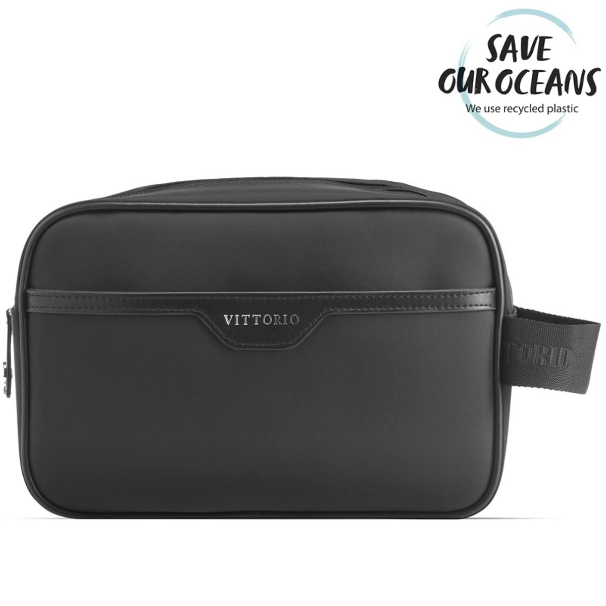 Gillian Jones Vittorio Toilet Bag - Black 10405-BA