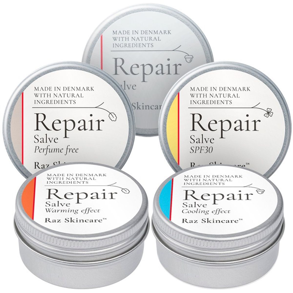 3 x Raz Skincare Repair 15 ml - Vælg variant