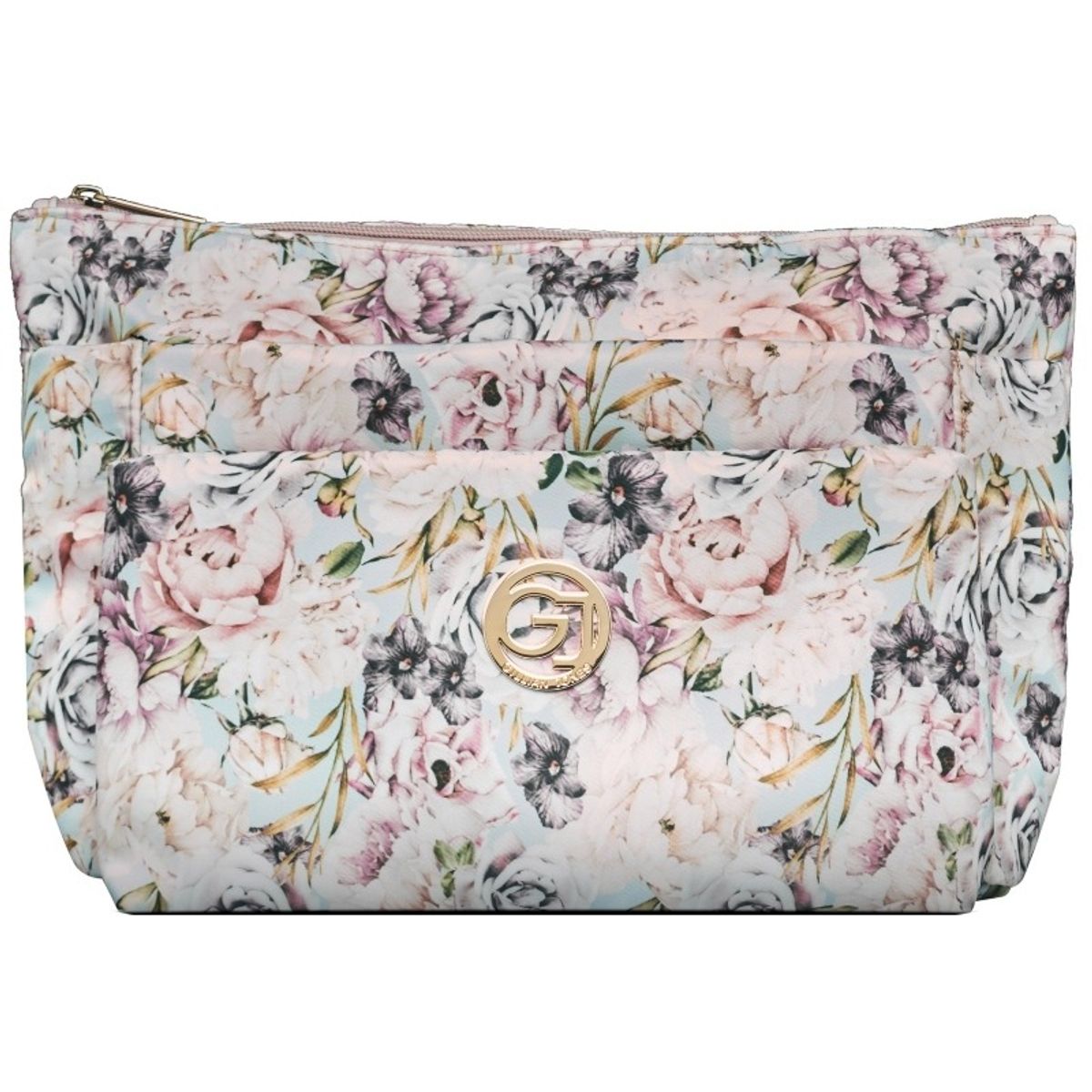 Gillian Jones 3 Room Cosmetics Bag - Flower Print 10009