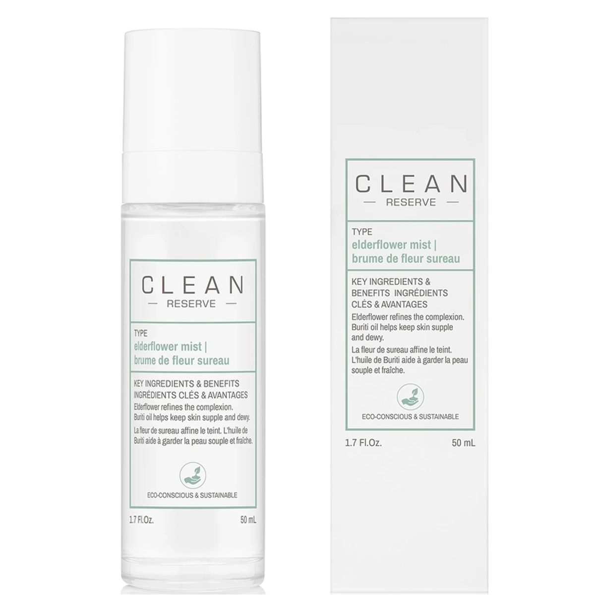 Clean Perfume Reserve Hair & Body Elderflower Face Mist 50 ml