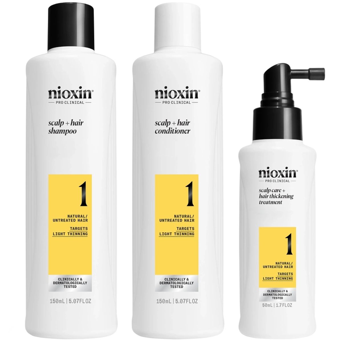 Nioxin System 1 Trial Kit 350 ml - Natural/Untreated Hair