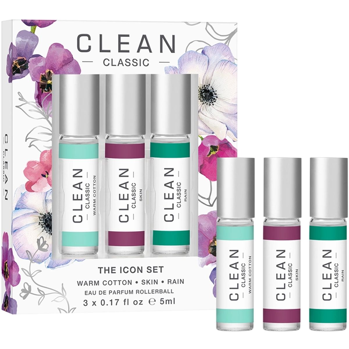 Clean Perfume 3-Pack Rollerball Layering EDP 3 x 5 ml (Limited Edition)