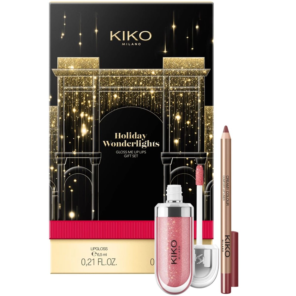 KIKO Milano Holiday Wonderlights Gloss Me Up Lips Gift Set - 01 Refined Mauve