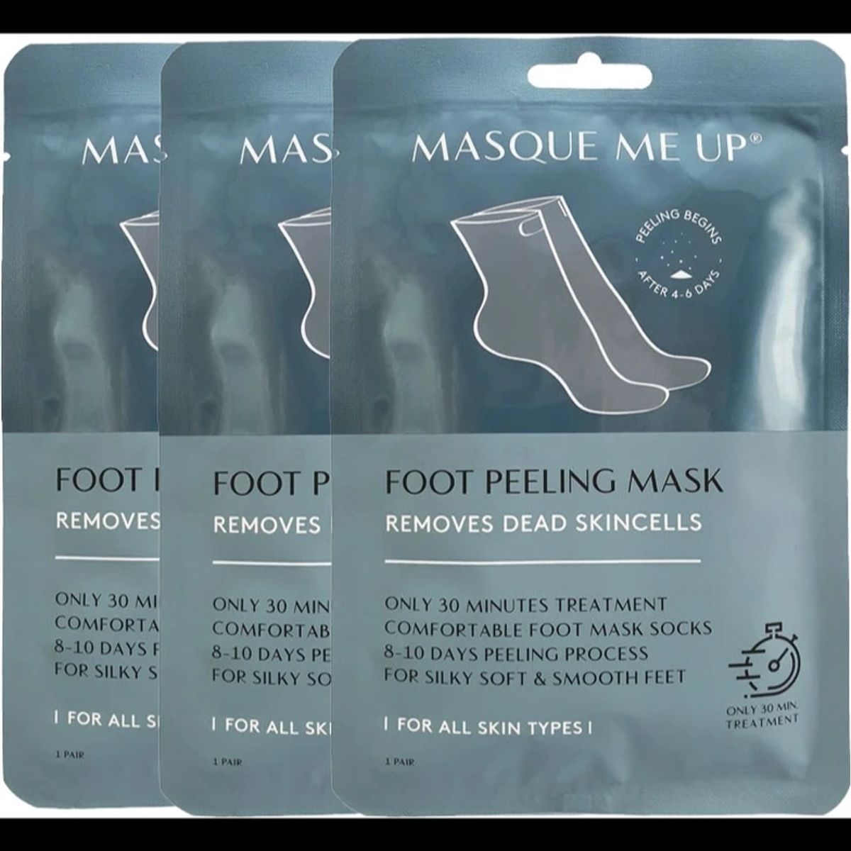 Masque Me Up Foot Peeling Mask 3 Piece Set