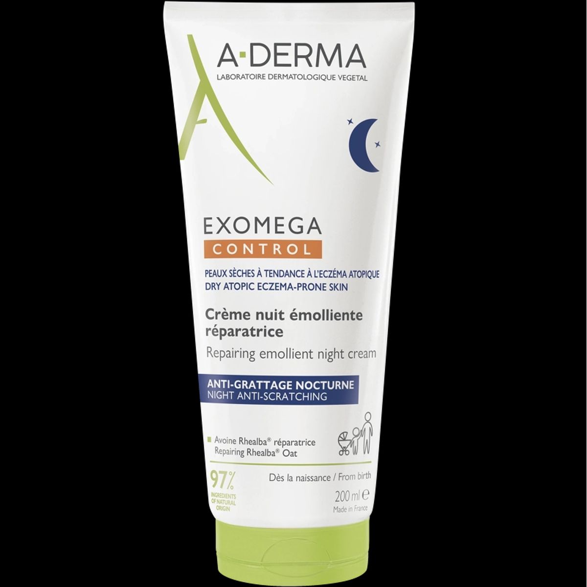 A-DERMA Exomega Control Emollient Night Cream 200 ml