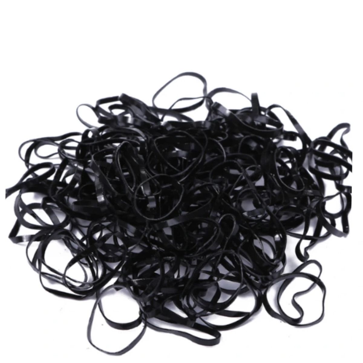 Beauty Flow Silicone Elastics 400 Pieces - Black