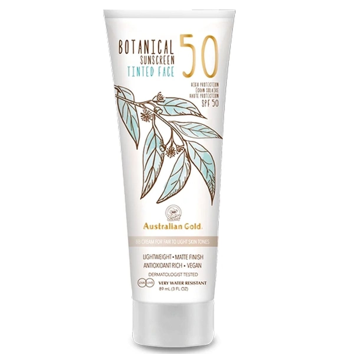 Australian Gold Botanical Tinted Face Fair-Light SPF 50 - 88 ml