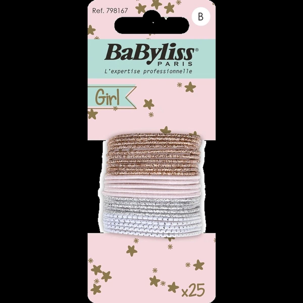 BaByliss KIDS Thin Glitter Elastics (798167) 25 Pieces