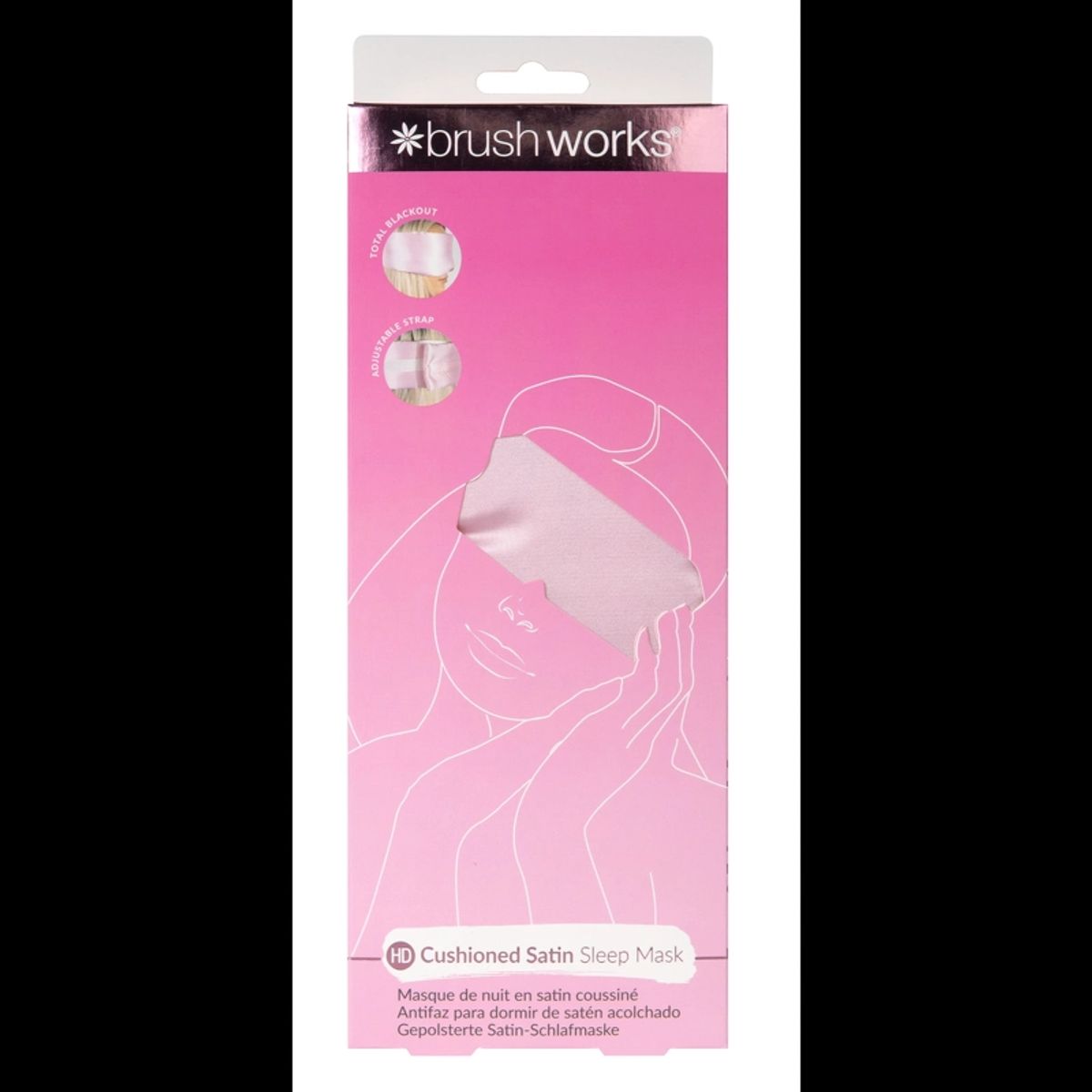 Brushworks Cushioned Satin Sleep Mask