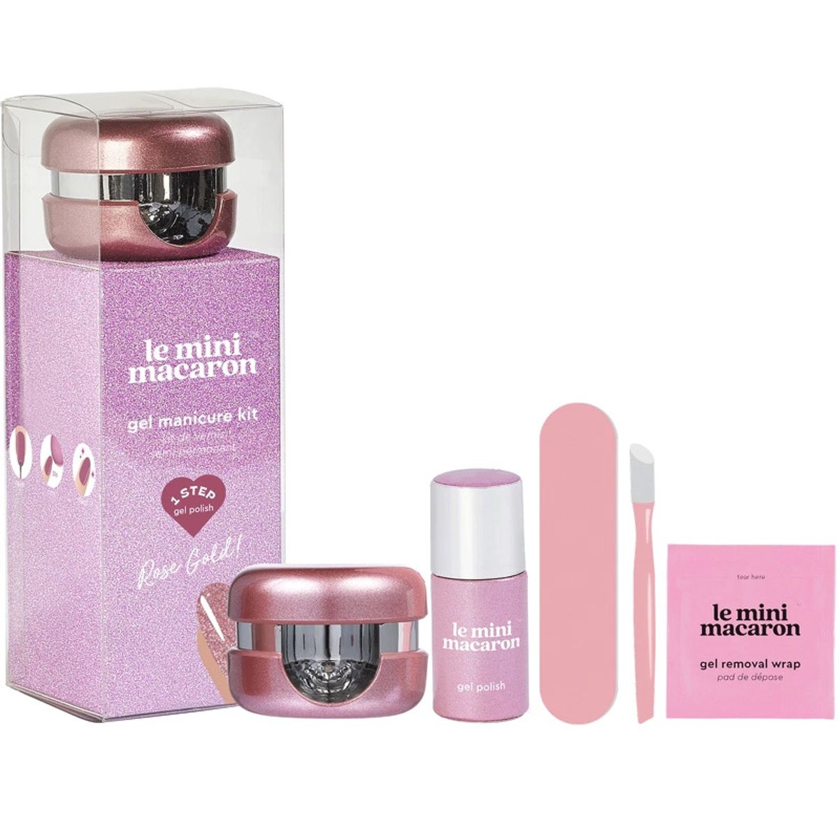 Le Mini Macaron Gel Manicure Kit - Rose Gold