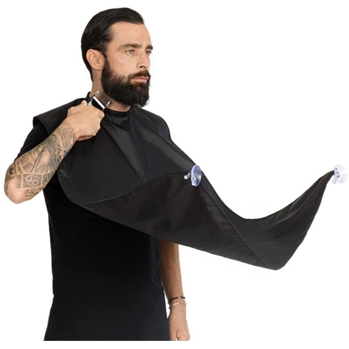 Gordon Beard Cutting Cape For Mirror - Black