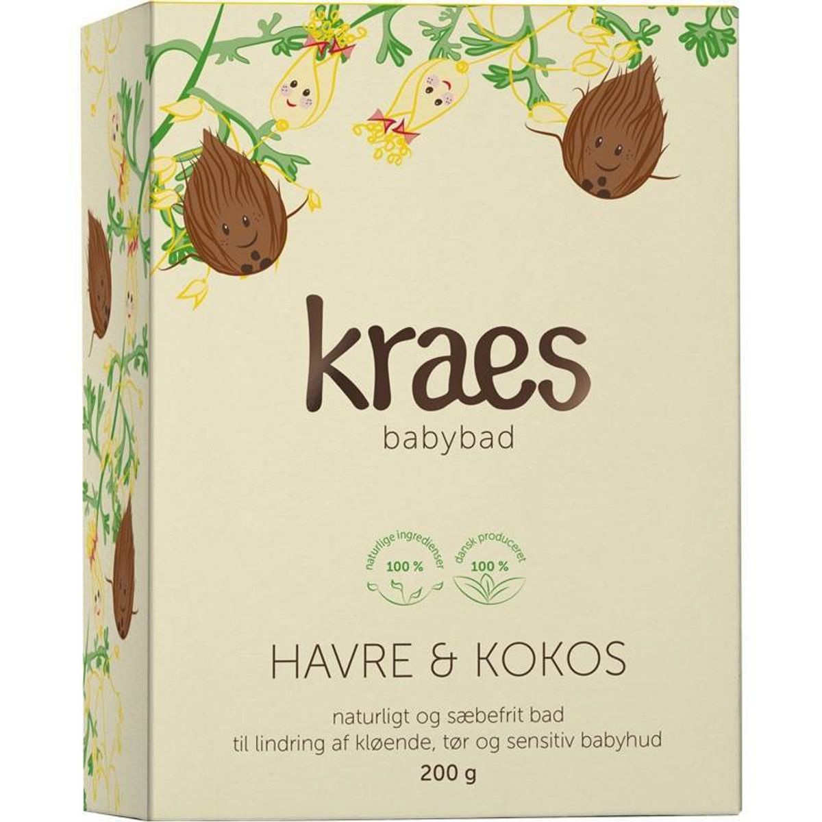 KRAES Babybad Havre & Kokos 200 gr.