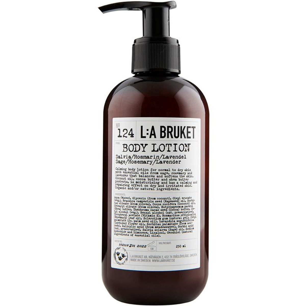 L:a Bruket 124 Body Lotion 240 ml - Sage/Rosemary/Lavender